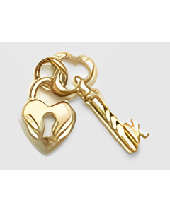10K Yellow Gold Key & Lock Charm