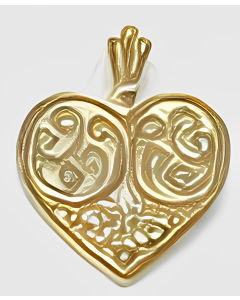 10K Yellow Gold Fancy Heart Pendant