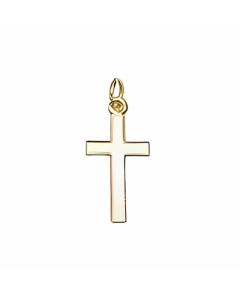 10K Yellow Gold Plain Cross Charm