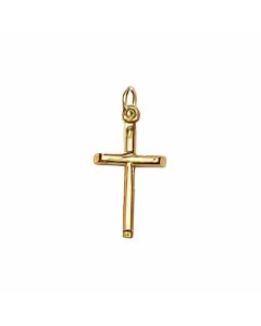 10K Yellow Gold Plain Cross Charm