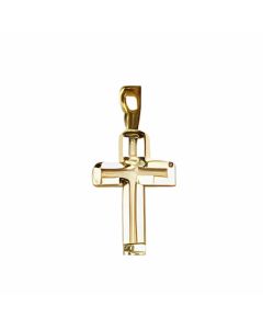 10K Yellow Gold Plain Cross Pendant