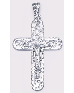 Silver Large Crucifix Pendant