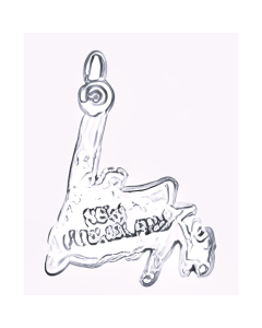 Silver Newfoundland Map Charm