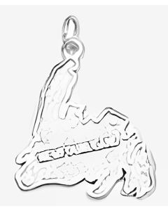 Silver Newfoundland Map Charm