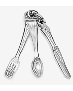 Silver 3D Fork, Spoon & Knife Charm