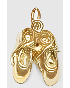 10K Yellow Gold 3D Ballet Shoes Charm