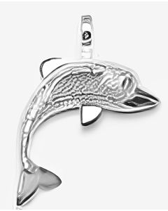 Silver Dolphin Brushed Pendant