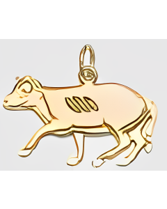 10K Yellow Gold Cow Charm