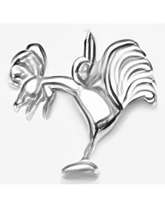 Silver 3D Rooster Pendant