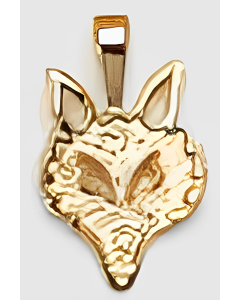 10K Yellow Gold Fox's Head Pendant