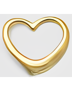 10K Yellow Gold Floating Heart Pendant
