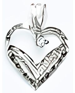 Silver Small C.Z. Heart Pendant