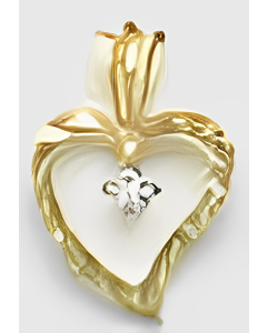 10K Yellow Gold Mini C.Z. Heart Pendant
