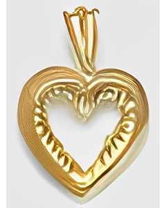 10K Yellow Gold Basic Heart Pendant