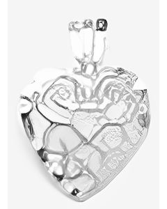 Silver Heart Covered in Veins Pendant