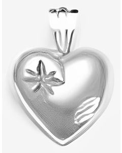 Silver Diamond Cut Tiny Heart Pendant