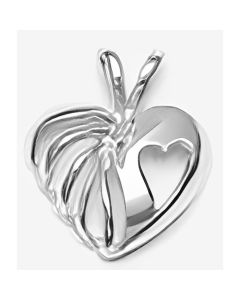 Silver Double Heart Cut Out Pendant