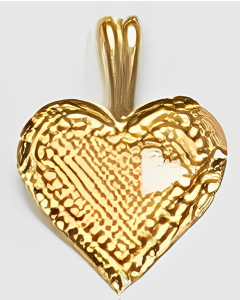 10K Yellow Gold Cute Heart in a Heart Pendant