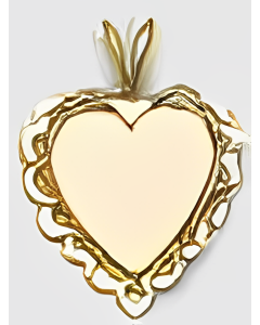 10K Yellow Gold Cute Fancy Heart Pendant
