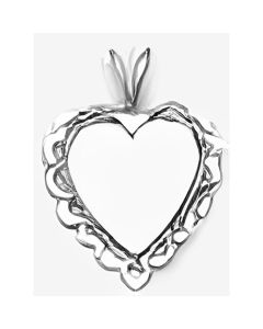 Silver Cute Fancy Heart Pendant