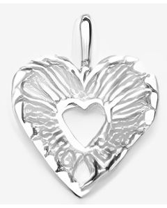 Silver Fancy Double Heart Pendant