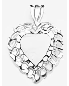 Silver Tiny Fancy Heart Pendant