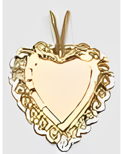 10K Yellow Gold Cute Fancy Heart Pendant