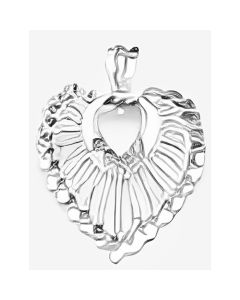 Silver Décolleté Heart Pendant