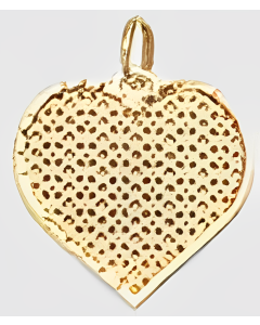 10K Yellow Gold Decorative Heart Charm