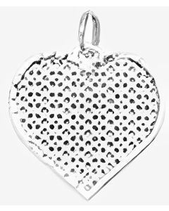 Silver Decorative Heart Charm