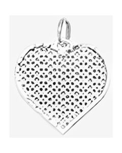 Silver Decorative Heart Charm