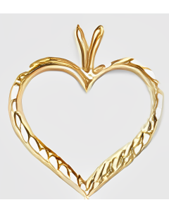 10K Yellow Gold Simple Heart Pendant