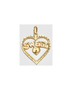 10K Yellow Gold Sweetheart Pendant