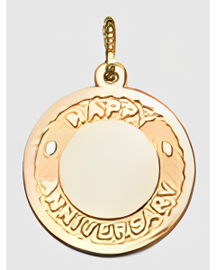 10K Yellow Gold  Engravable "Happy Anniversary" Charm