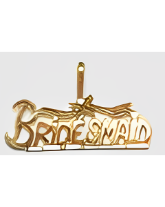 10K Yellow Gold "Bridemaid" Charm