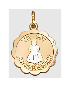 10K Yellow Gold Engravable "To My Bridesmaid" Charm