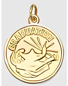 10K Yellow Gold Diploma & Grad Cap Graduation Pendant