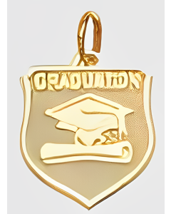 10K Yellow Gold Graduation Pendant