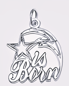 Silver A Star is Born Charm