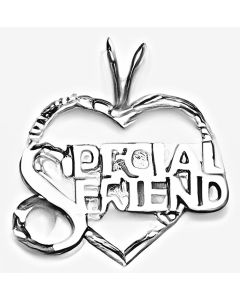 Silver "Special Friend" Heart Pendant