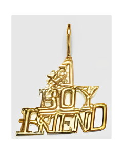 10K Yellow Gold "#1 Boy Friend" Charm