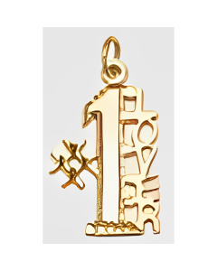 10K Yellow Gold "#1 Lover" Charm