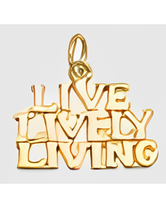 10K Yellow Gold Live Lively Living Charm