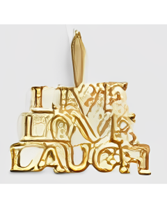10K Yellow Gold Live Love Laugh Pendant