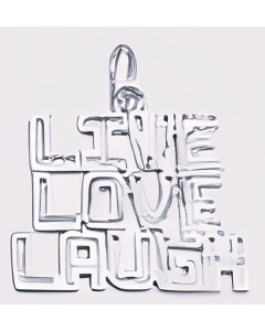 Silver Live Love Laugh Charm