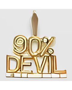 10K Yellow Gold "90% Devil" Charm