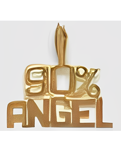 10K Yellow Gold "90% Angel" Charm