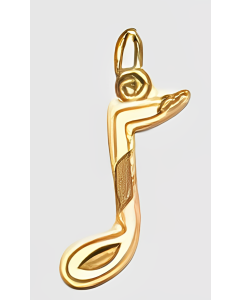 10K Yellow Gold Music Note Charm