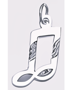 Silver Music Note Charm