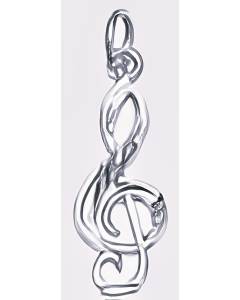 Silver Treble Clef Charm